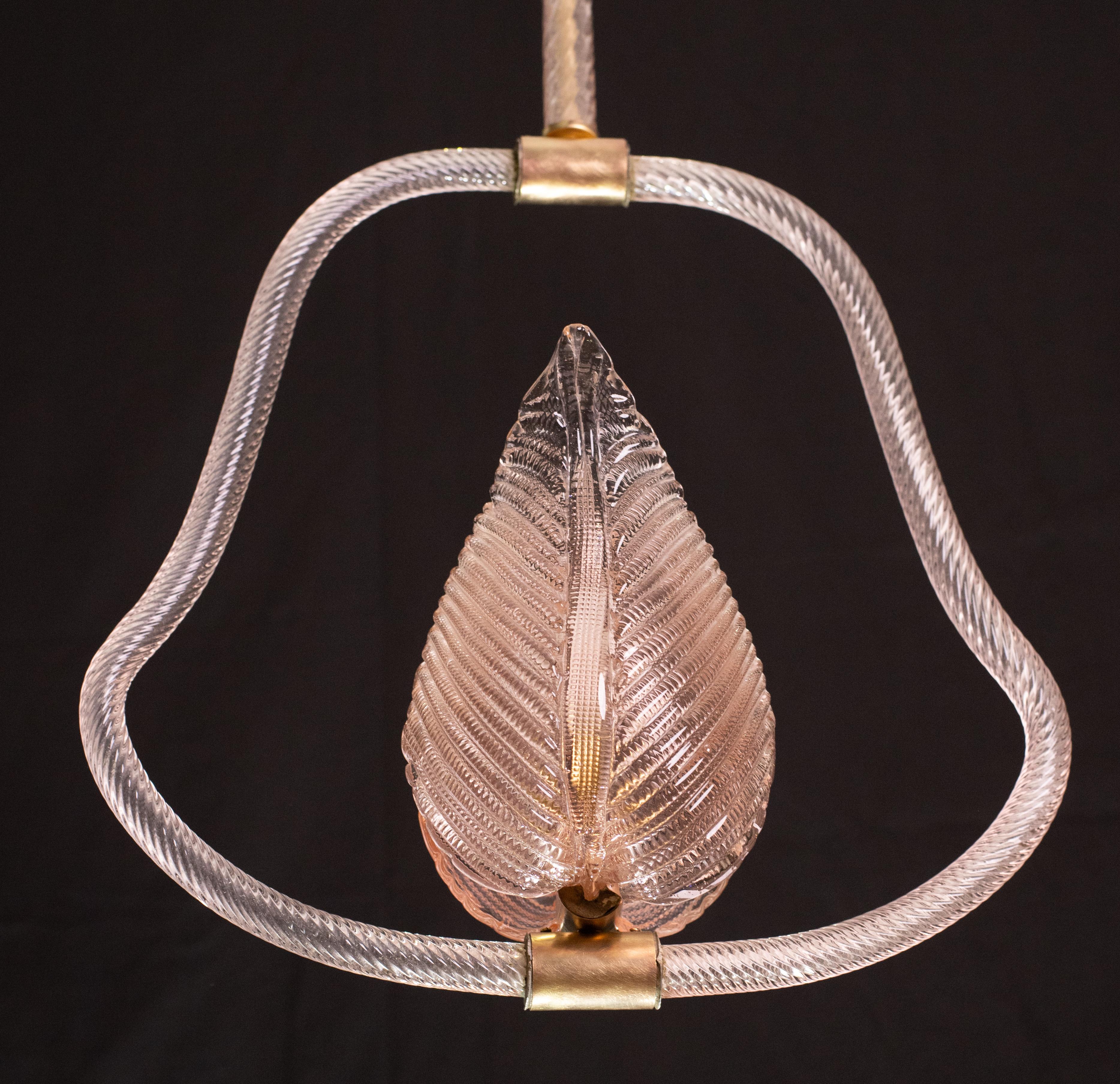 Pink Jewel Murano Glass Chandelier by Barovier e Toso, 1950s 6