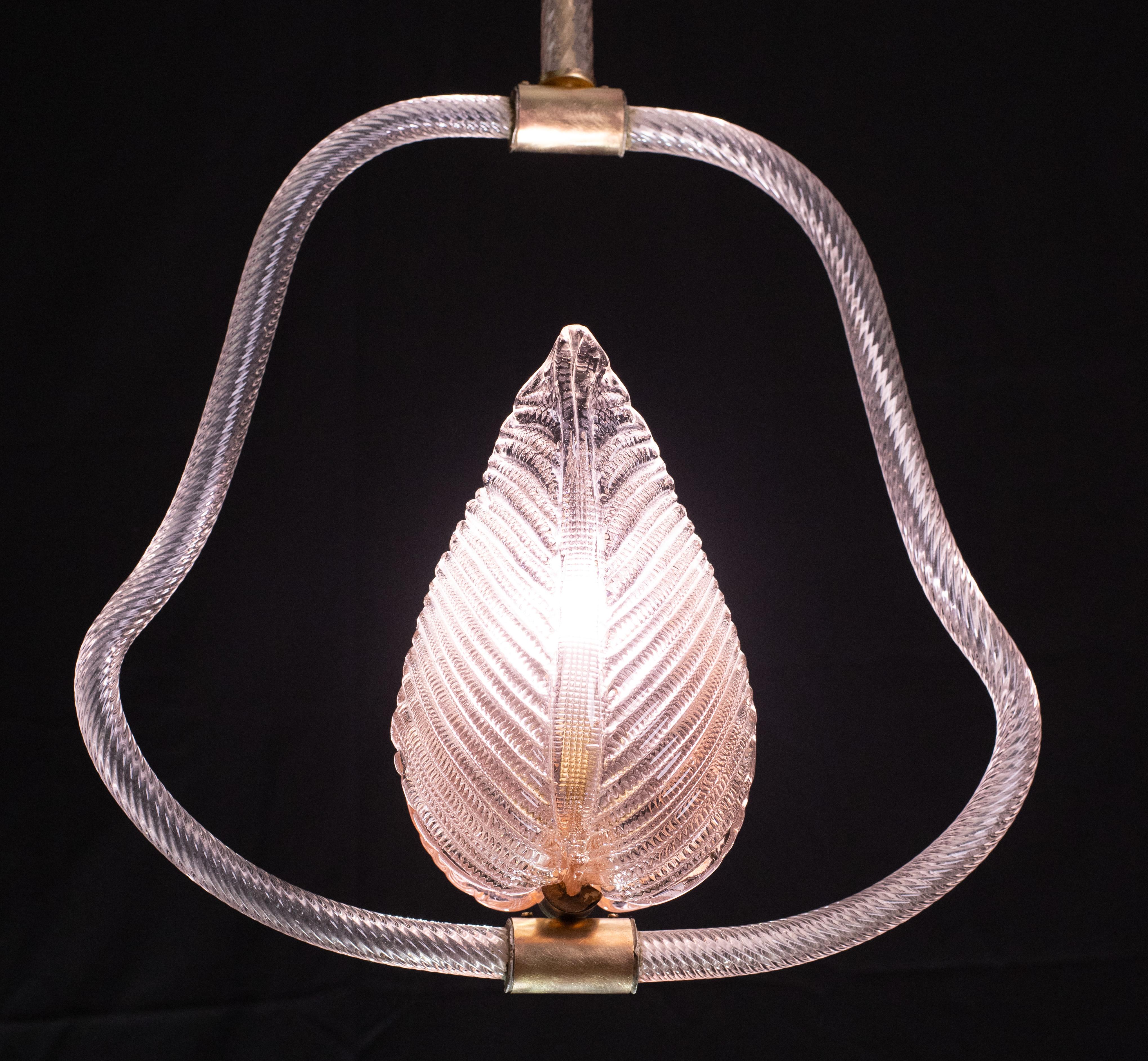 Pink Jewel Murano Glass Chandelier by Barovier e Toso, 1950s 7