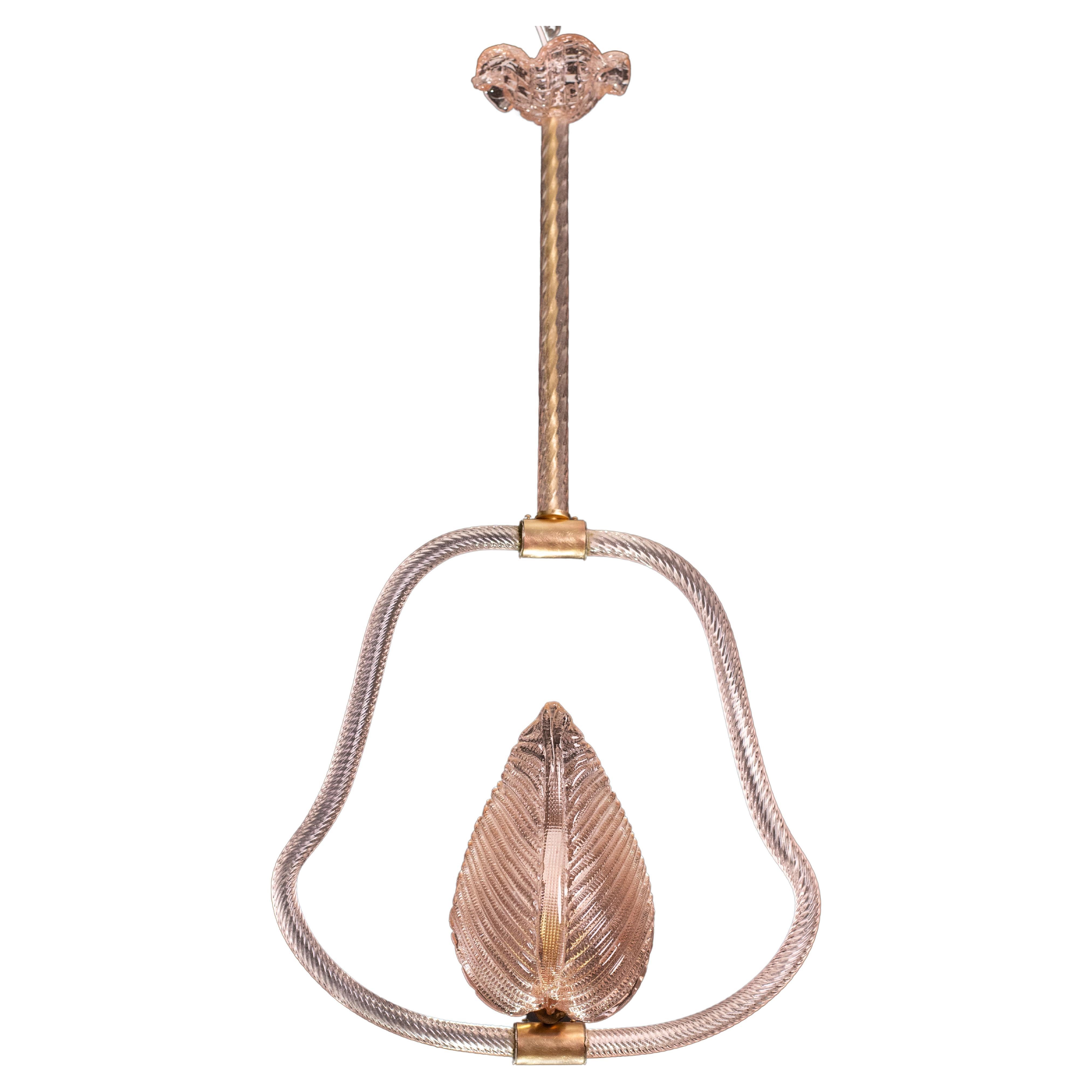 Pink Jewel Murano Glass Chandelier by Barovier e Toso, 1950s
