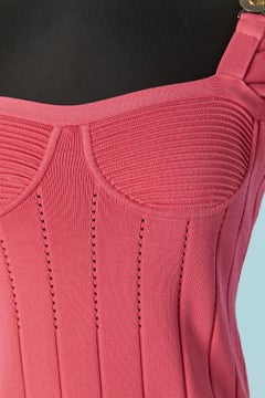 Pink knit cocktail dress VERSACE COLLECTION