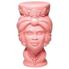 In Stock in Los Angeles, Pink La Mora Stool by Michael Milesi, Made in Italy