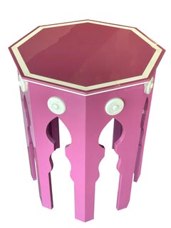 Pink Lacquer Tea Table - Custom MLB Design