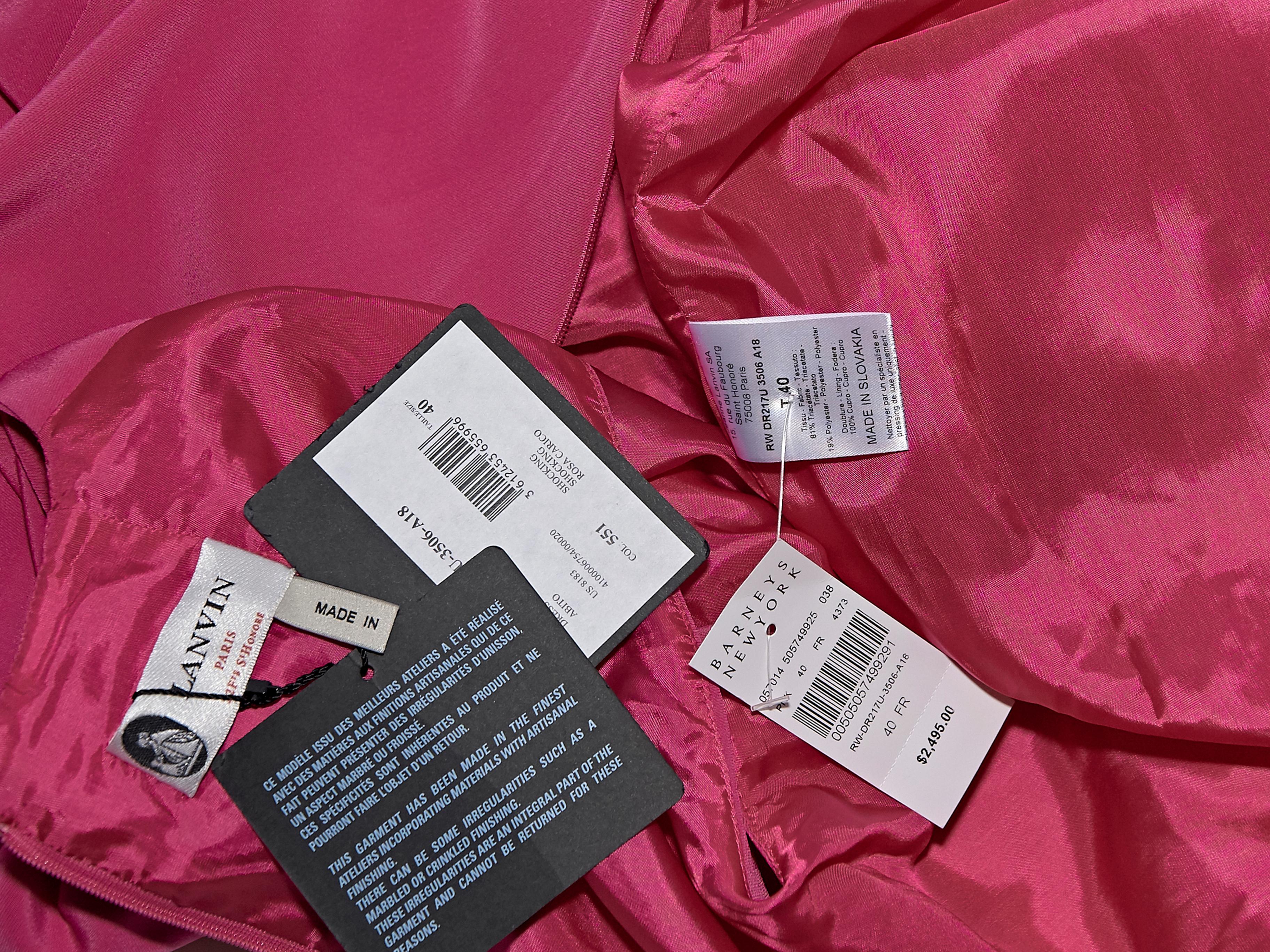 Pink Lanvin Taffeta Sleeveless Dress 1