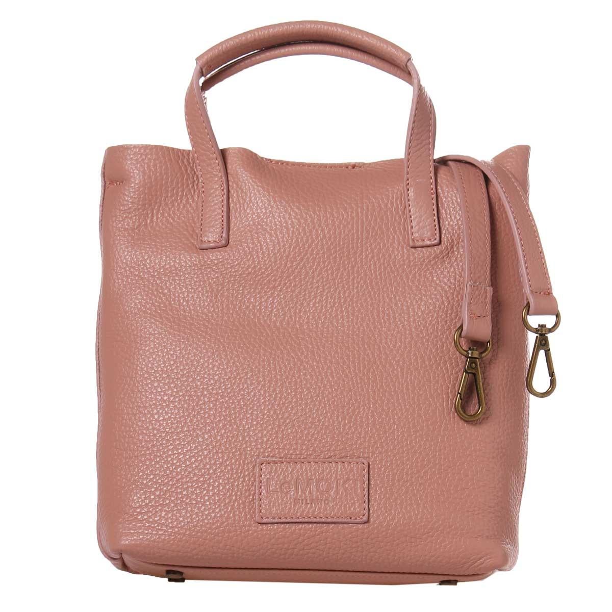 Pink leather handbag shoulder bag NWOT In New Condition In Capri, IT
