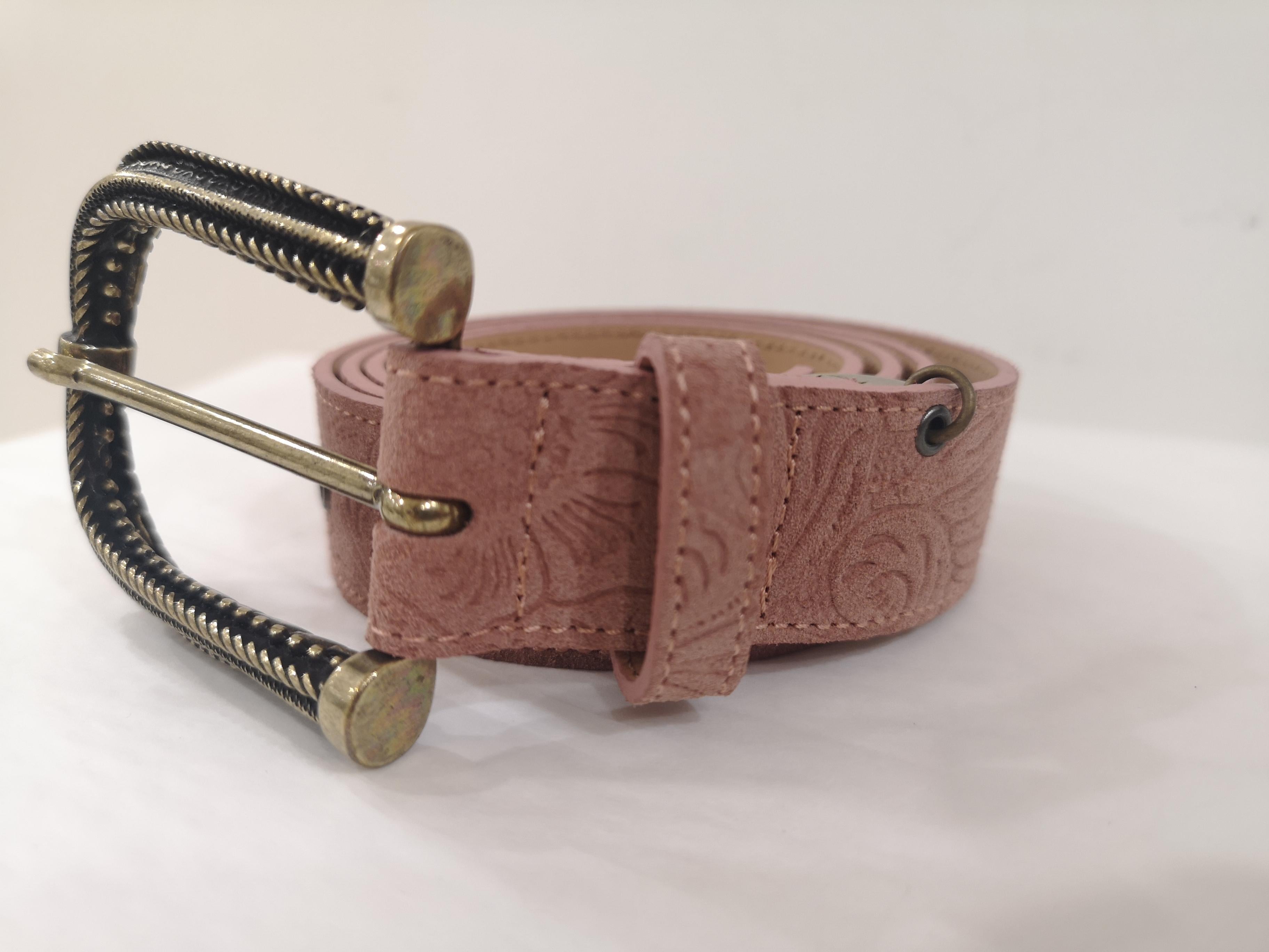 pink suede belt