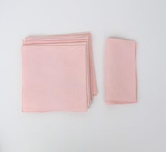 Pink Linen Dinner Napkins, Set of 10