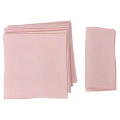 Tafelservietten aus rosa Leinen, 10er-Set