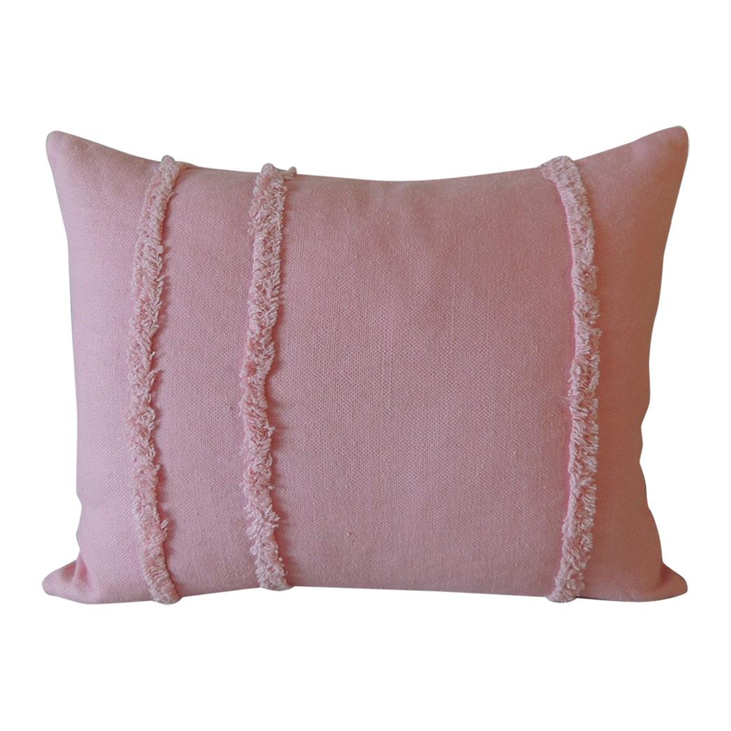 Vintage French Printed Linen Floral Long Decorative Bolster Pillow at 1stDibs