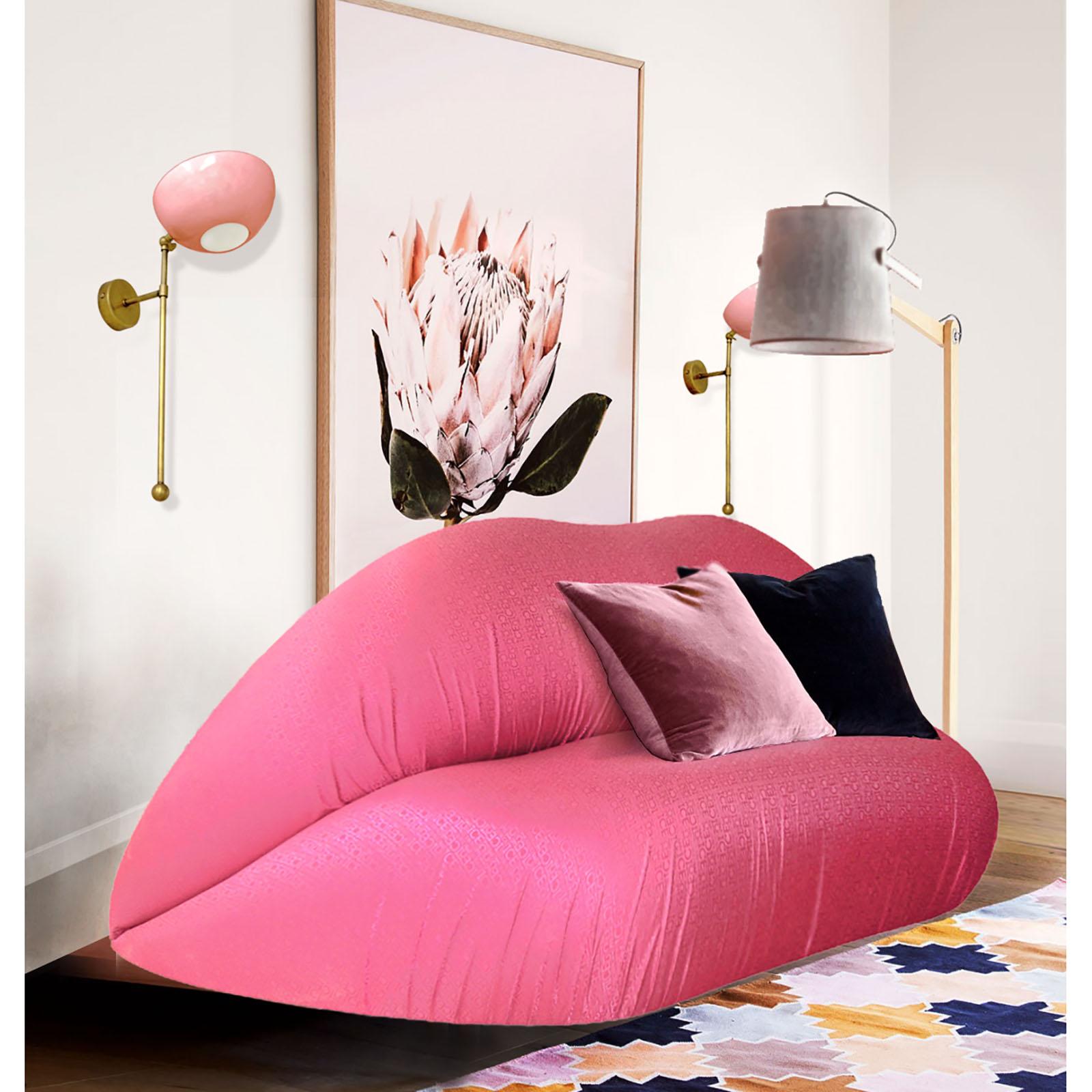 Pink Lips Sofa in the Style of Salvador Dali For Sale at 1stDibs pink