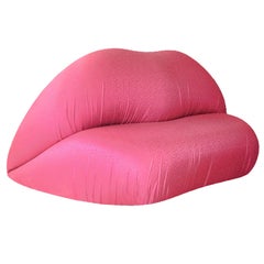 Pink Lips Sofa in the Style of Salvador Dali