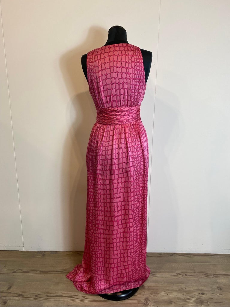 moschino cheap and chic pink dress Moschino Cheap and Chic Pink Floral Applique Silk Midi Slip Dress M Moschino  Cheap and Chic