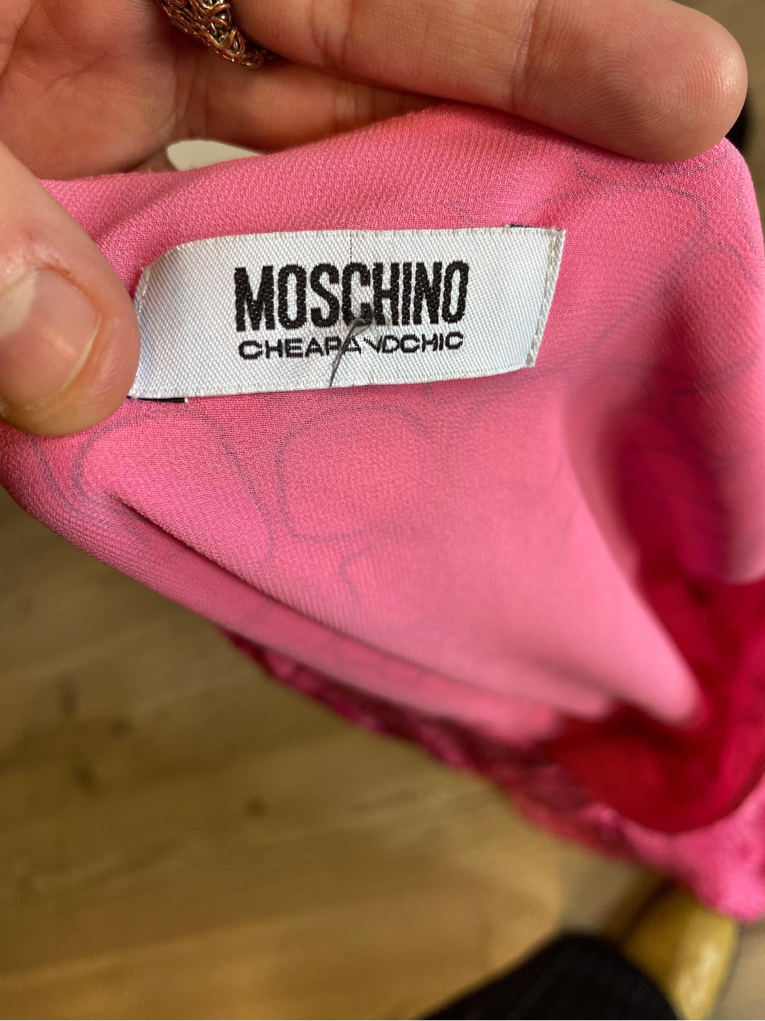 pink long Elegant dress Moschino Cheap and Chic For Sale 1