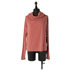 Maglietta rosa a maniche lunghe con collo alto Maison Margiela 1