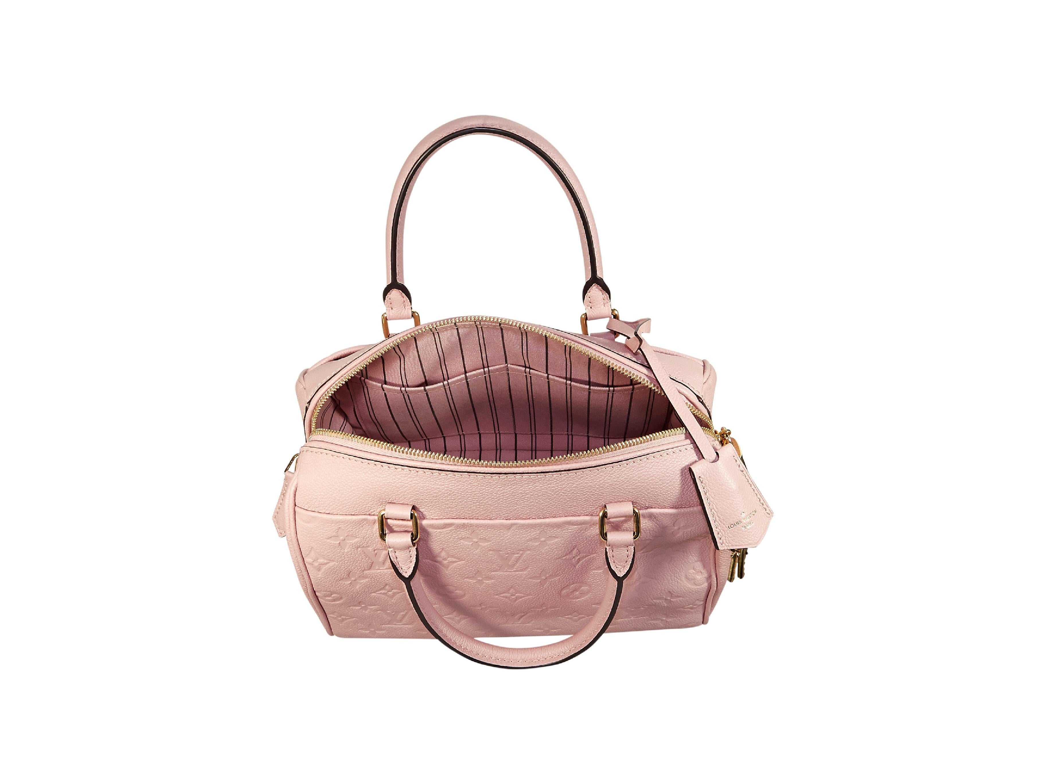 Beige Pink Louis Vuitton Monogram Leather Speedy 25 Bag