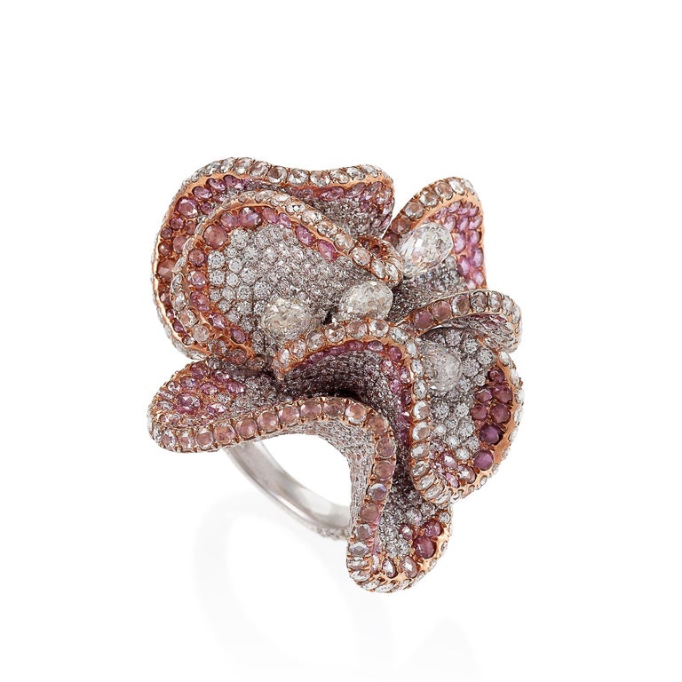 Pink Magnolia Ring by Neha Dani For Sale at 1stdibs