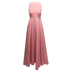 Maison Rabih Kayrouz Robe sans manches plissée en satin rose Taille EU 36