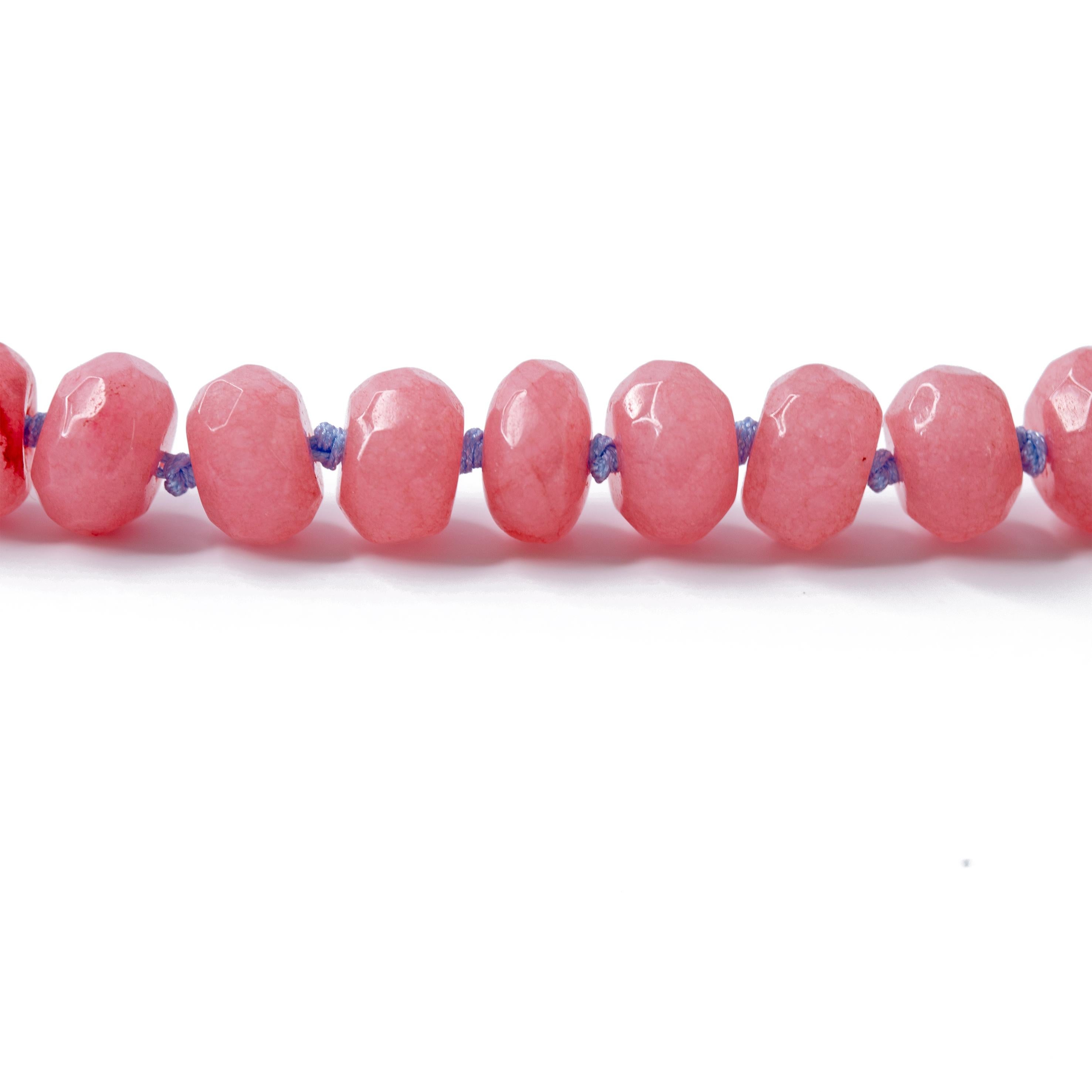 Artigiano Collana di giada rosa della Malesia - da Bombyx House
