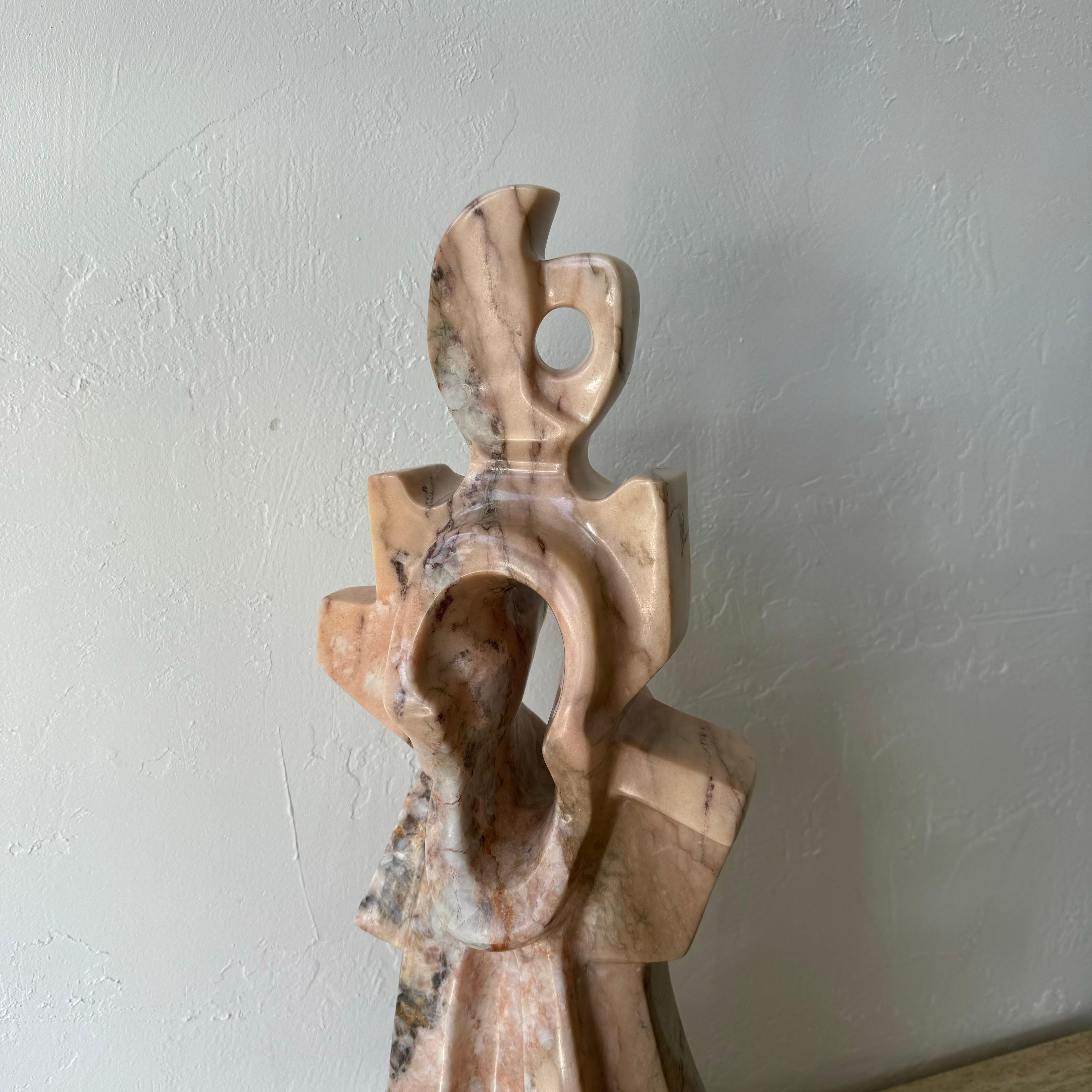 Pink Marble Abstract Sculpture 4
