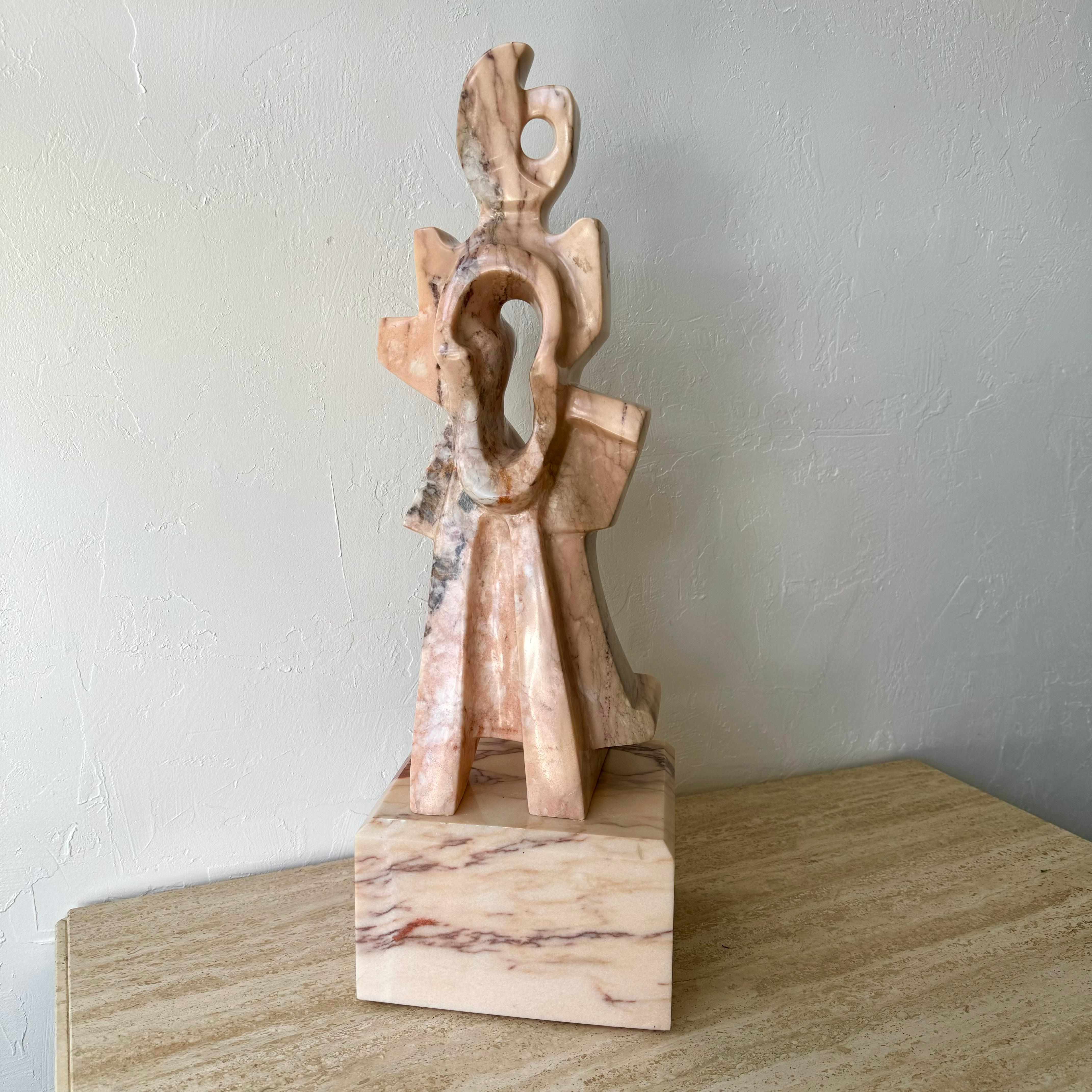 20th Century Pink Marble Abstract Sculpture