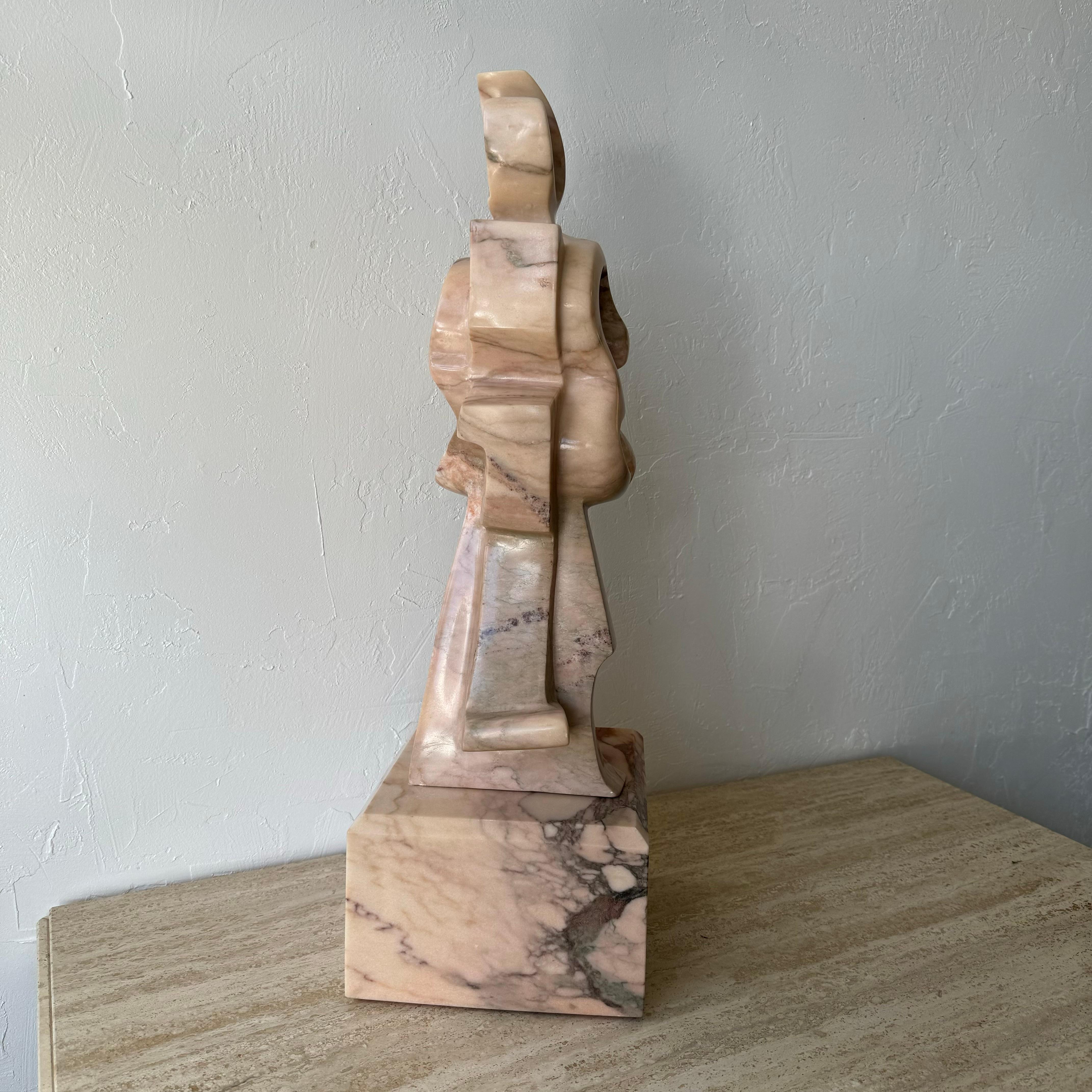 Pink Marble Abstract Sculpture 1