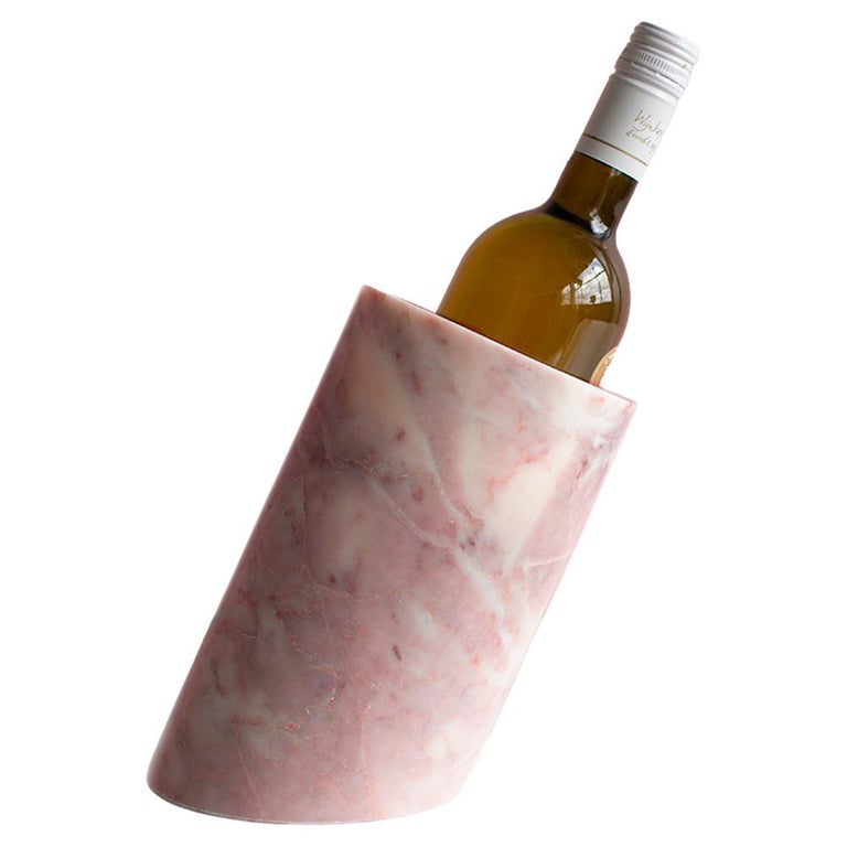 Pink Marble Angled Wine Cooler For Sale at 1stDibs