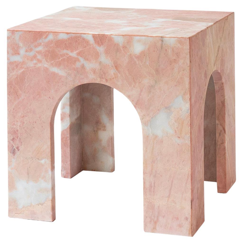Pink Marble Arch Side Table