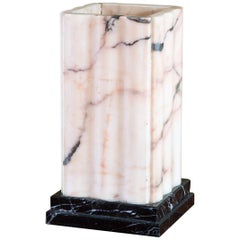 Pink Marble Art Deco Lamp