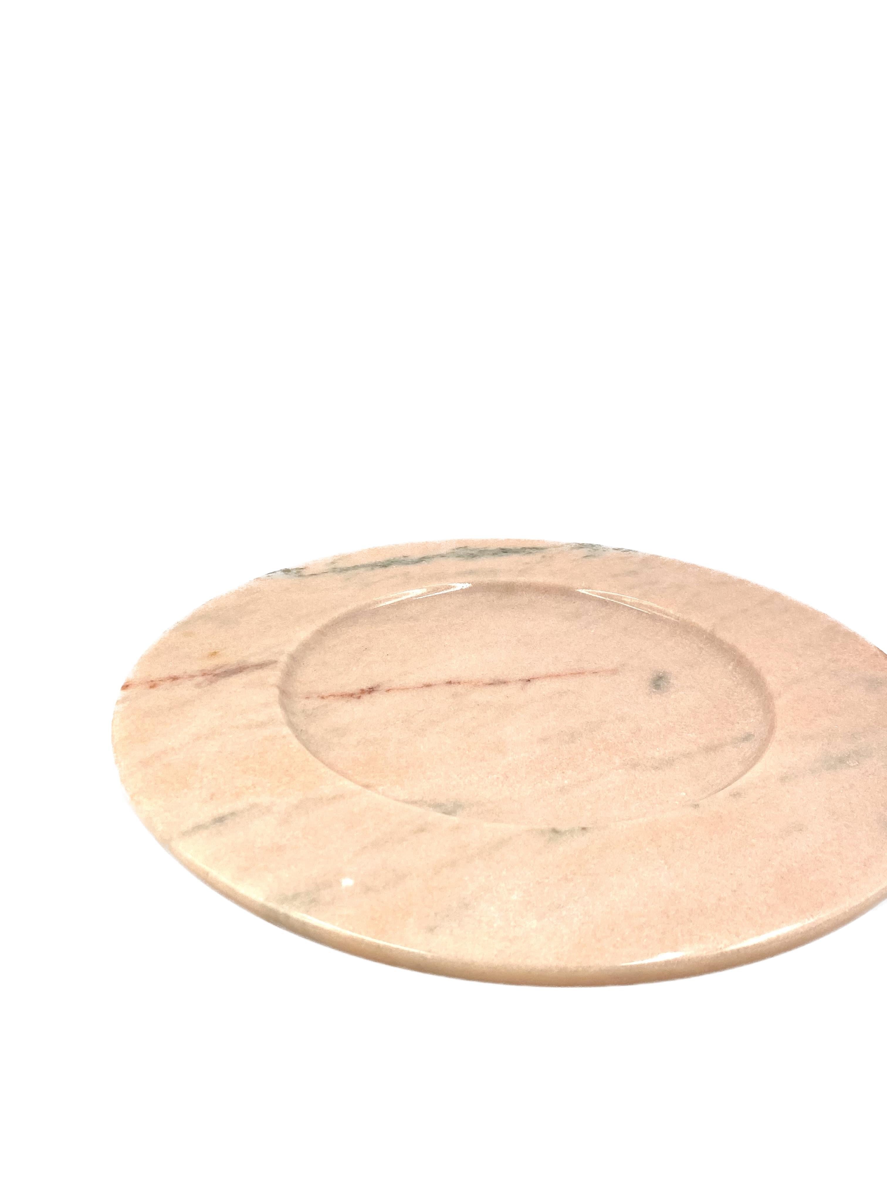 Pink Marble Centerpiece / Tray, Up&Up Italy, 1970s For Sale 10