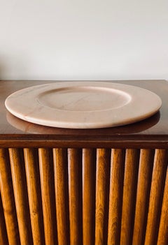 Pink Marble Centerpiece / Tray, Up&Up Italy, 1970s