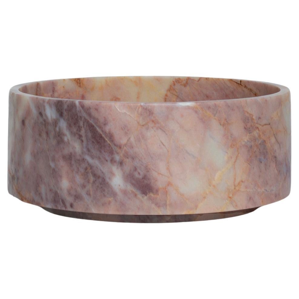 Pink Marble Cylinder Bowl