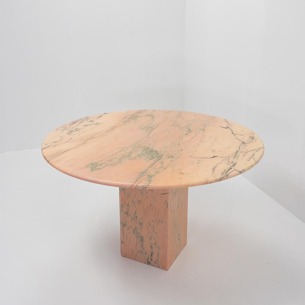 Pink Marble Dining Table, 1980s 5