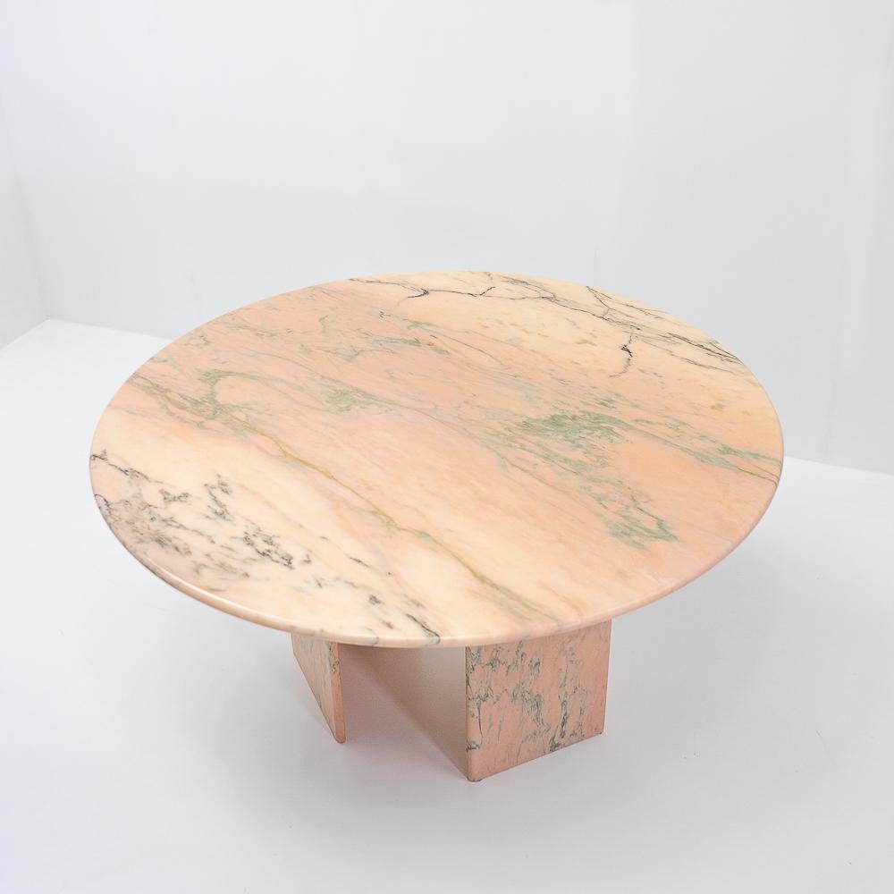 Pink Marble Dining Table, 1980s 1