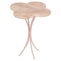Pink Marble Flower Coffee Cocktail Table