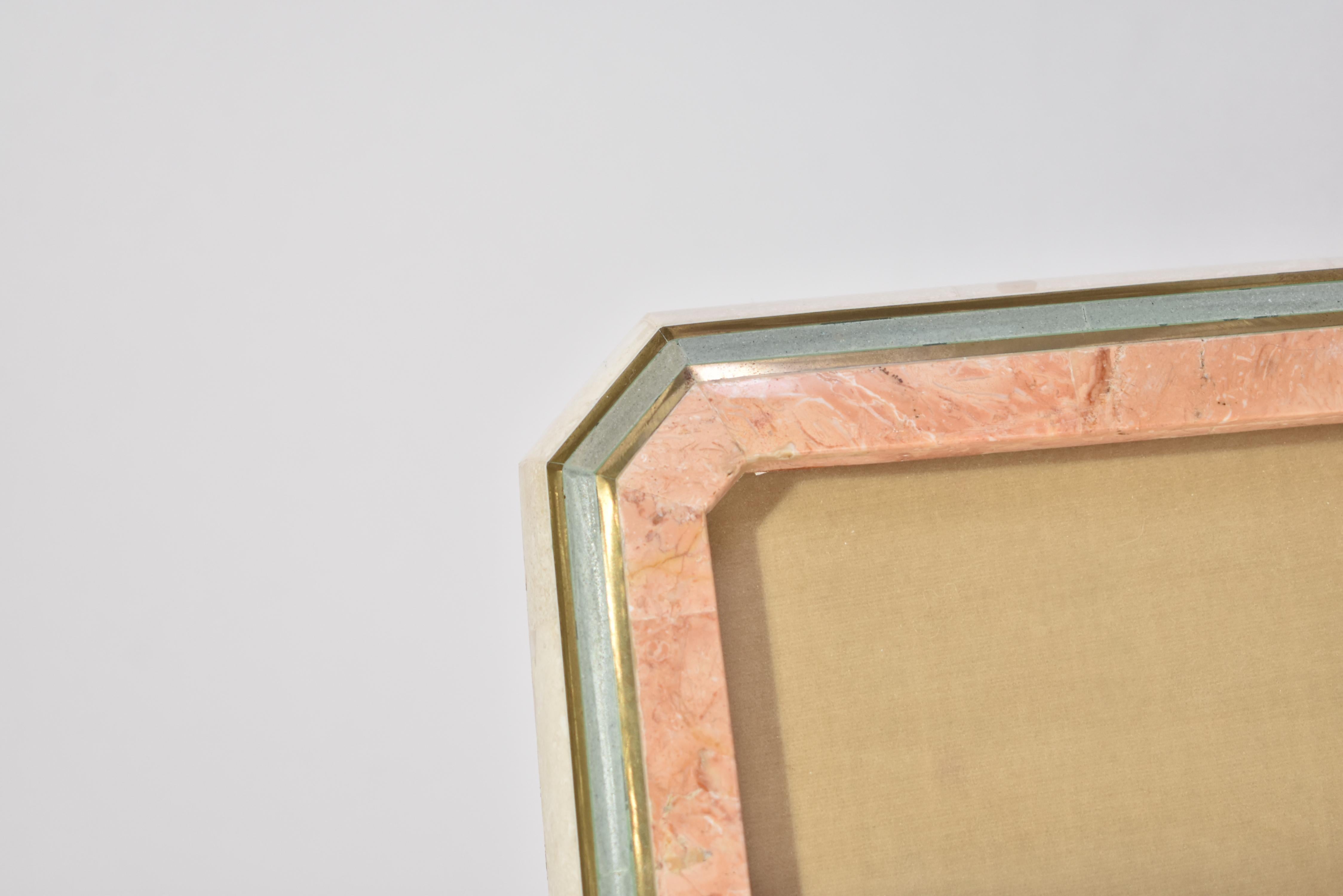 20th Century Pink Marble Frame