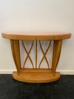 Pink Marble & Maple Console attributed to Paolo Buffa, 1940s