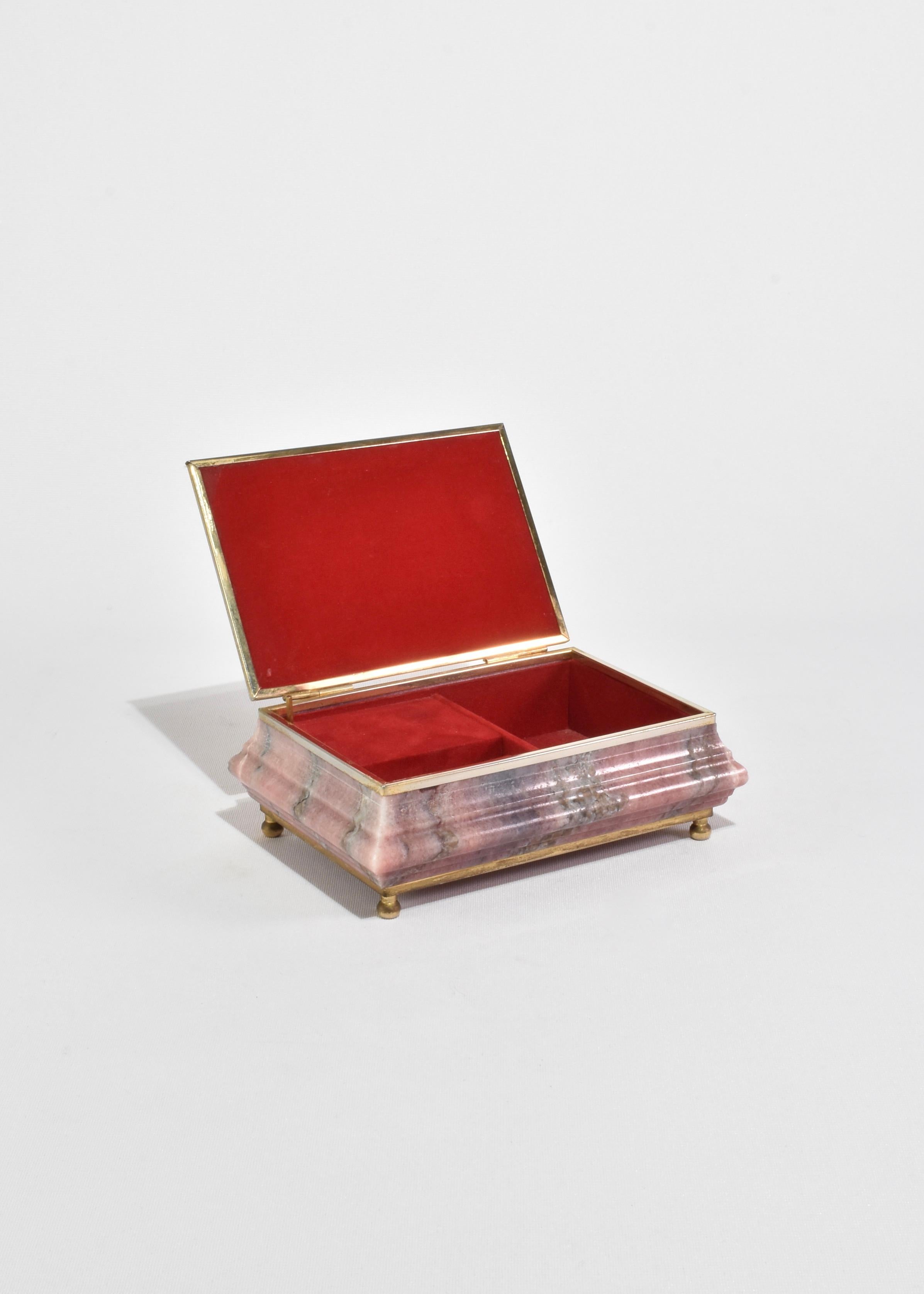 Hand-Crafted Pink Marble Music Box