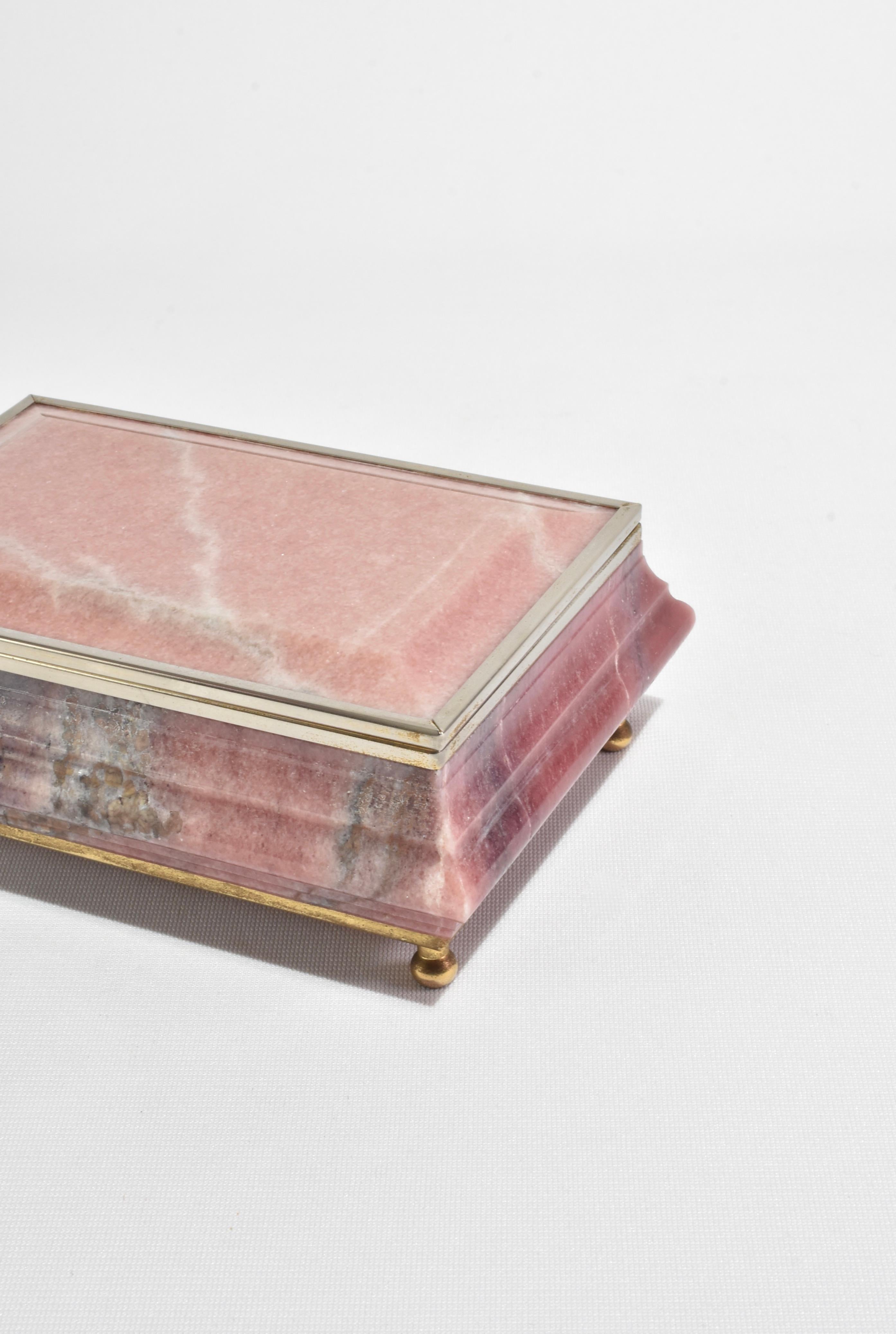 20th Century Pink Marble Music Box For Sale