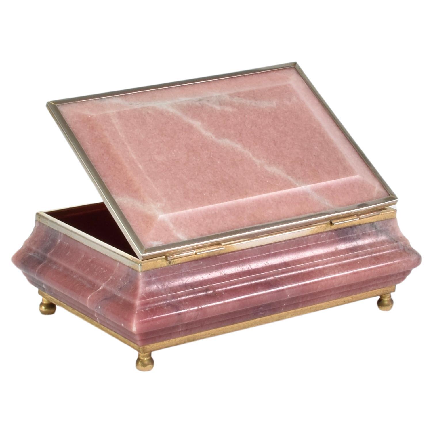 Boîte à musique marbre rose