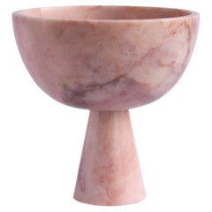 Pink Marble Pedestal Bowl Medium