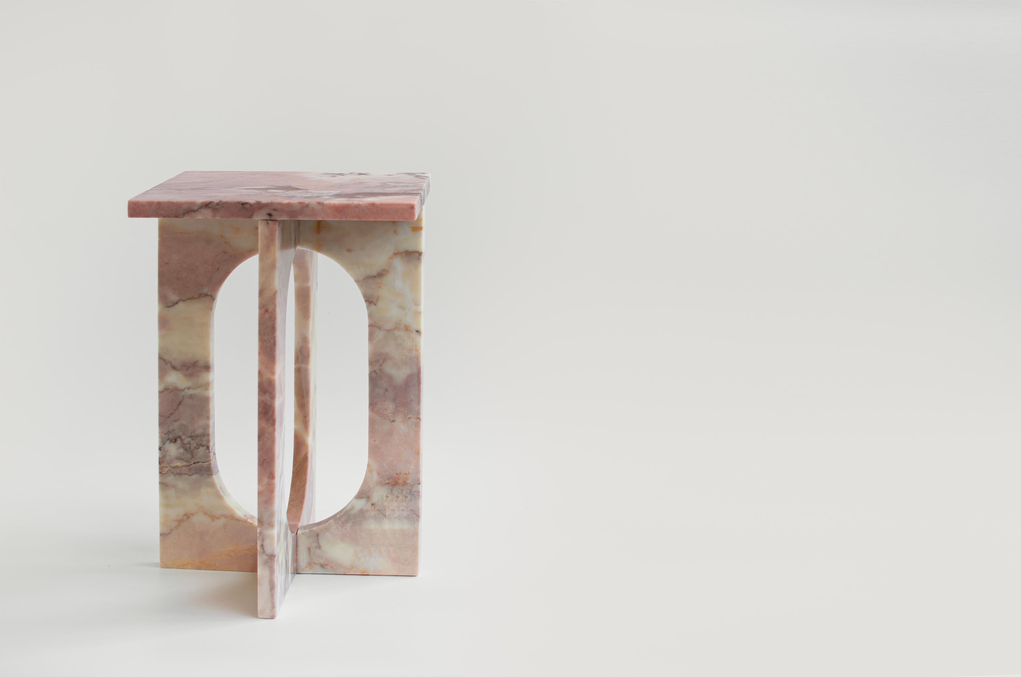 Pink Marble Side Table 'BOND