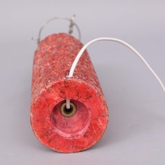 Pink Marble Table Lamp Texture Hand Sculpted Anonymous, Italy, 1950