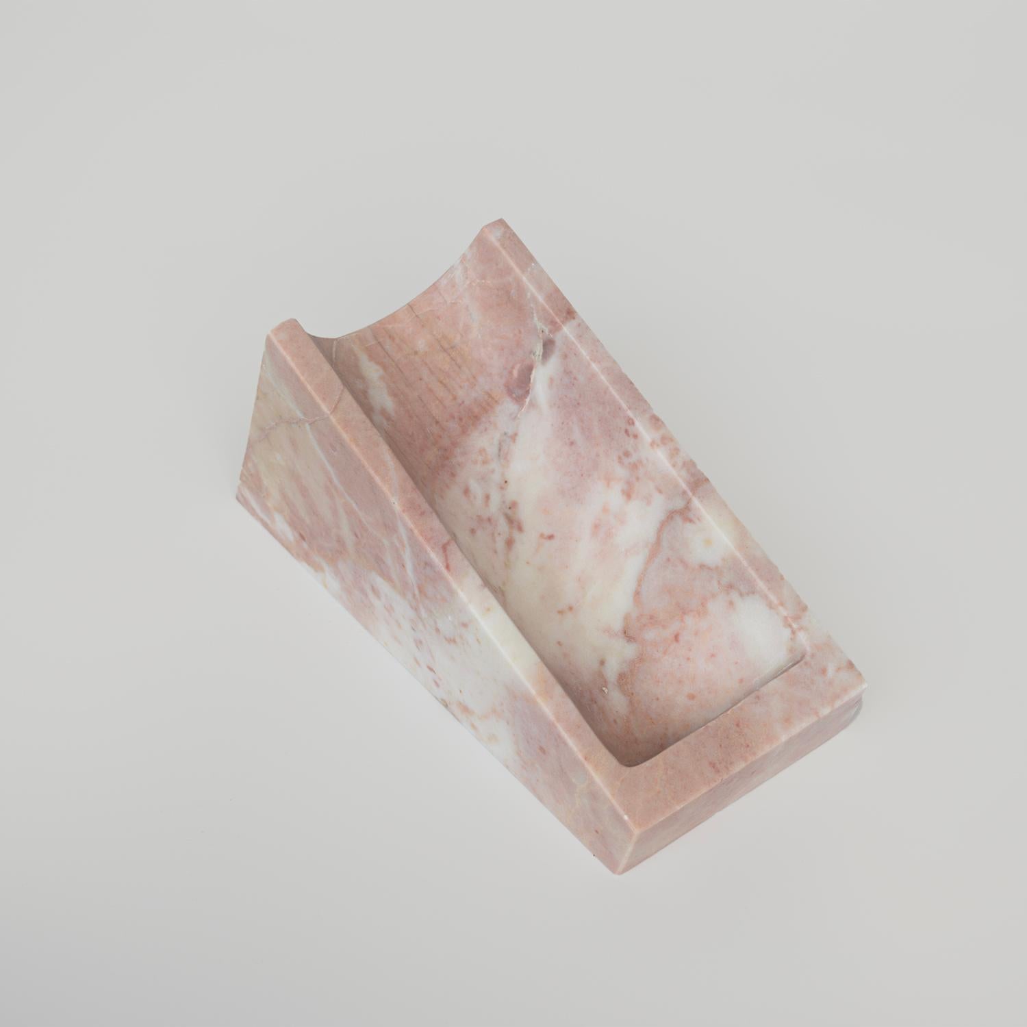 Modern Pink Marble Wine Bottle Stand For Sale