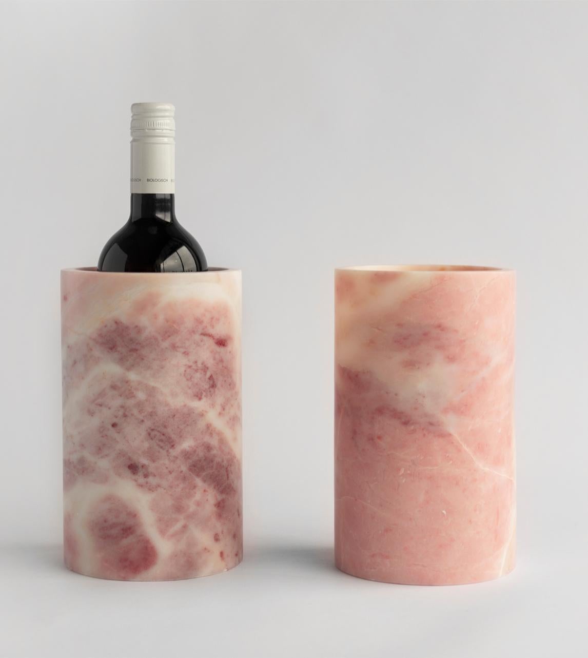 Weinkühler aus rosa Marmor (Türkisch) im Angebot