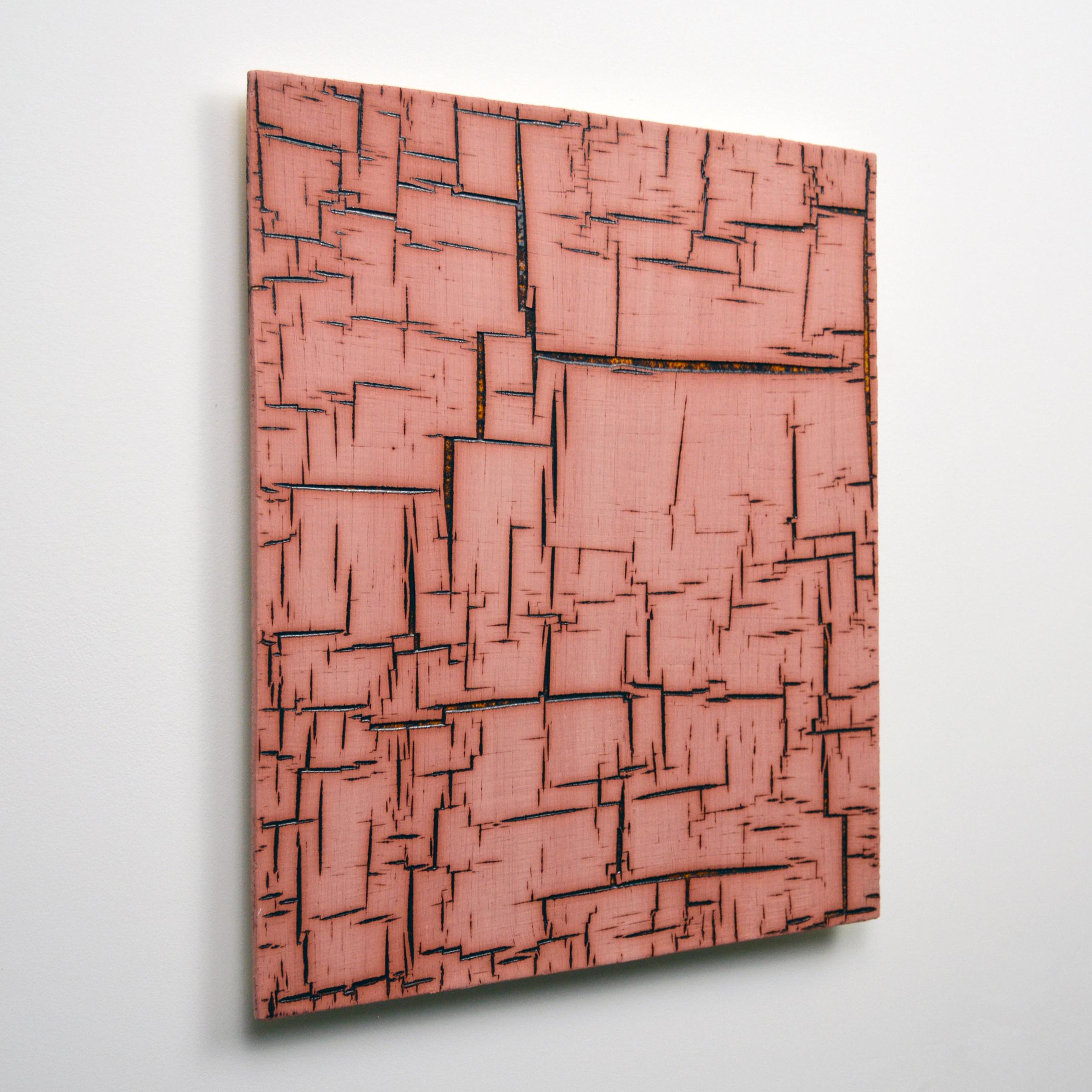 American Pink Matrix - Ceramic wall art by William Edwards For Sale