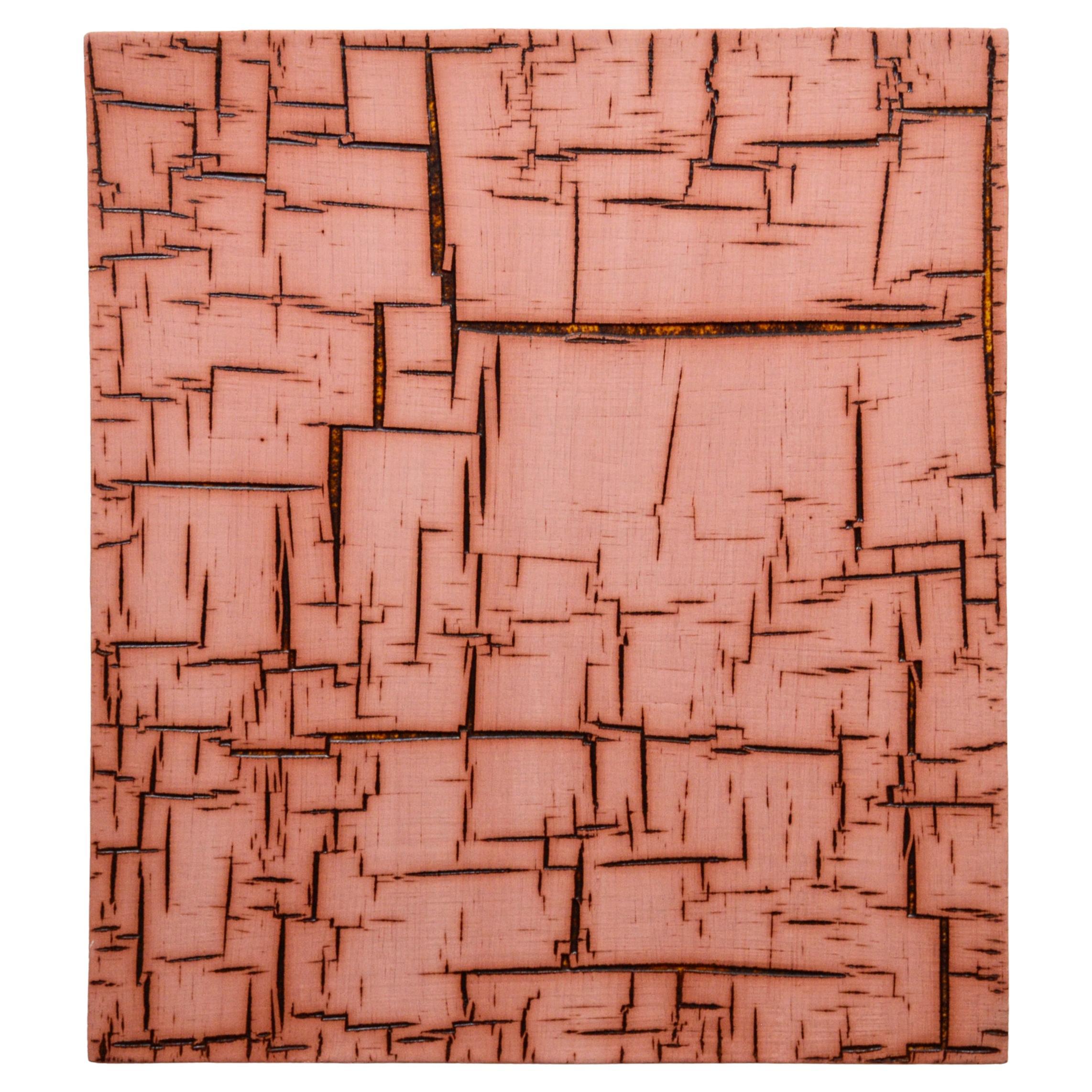 Pink Matrix - Ceramic wall art by William Edwards For Sale