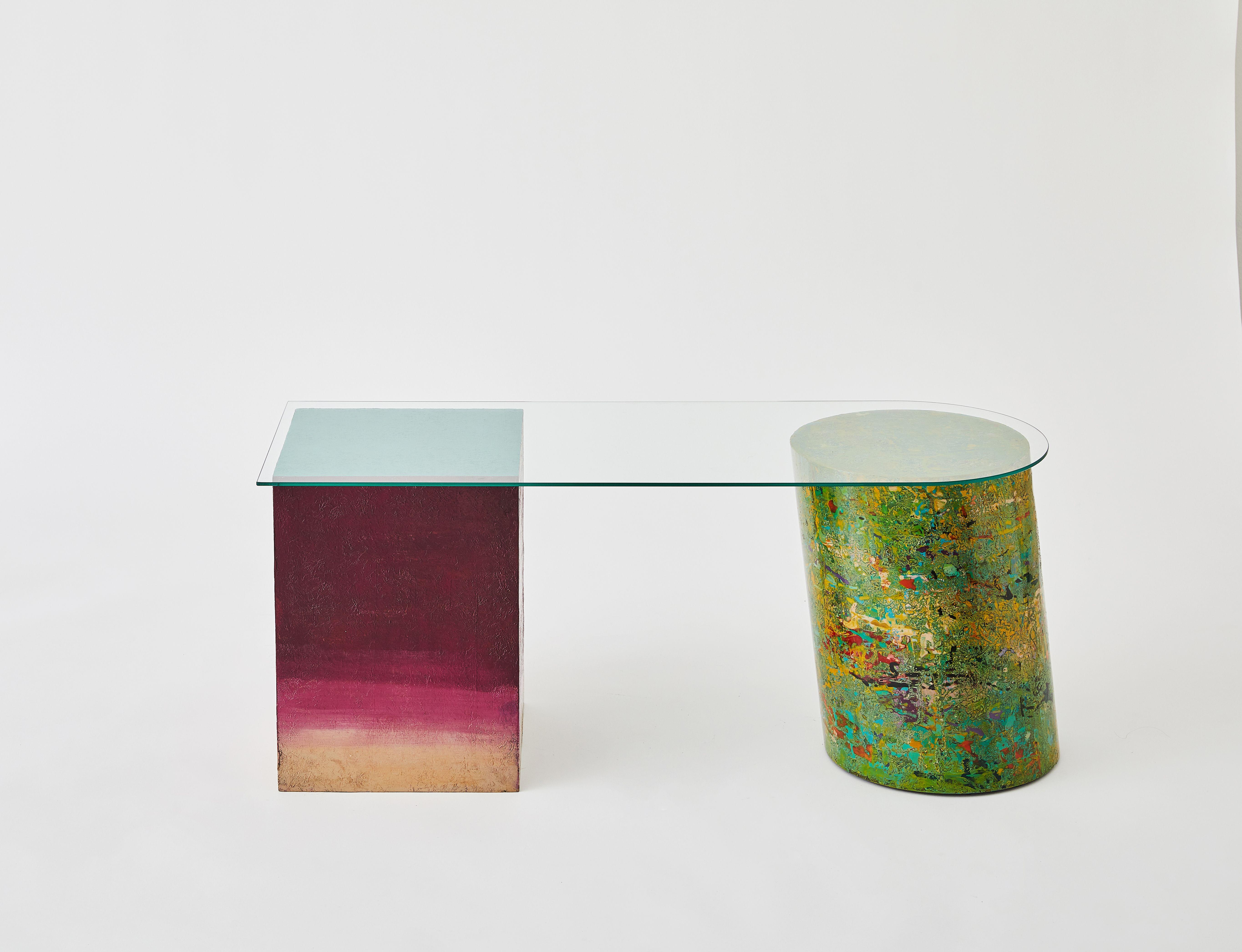 Pink Merge Side Table by Ok Kim 1