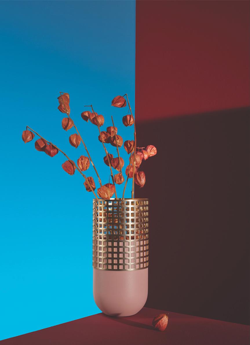Modern Pink Mia Tall Vase by Mason Editions For Sale