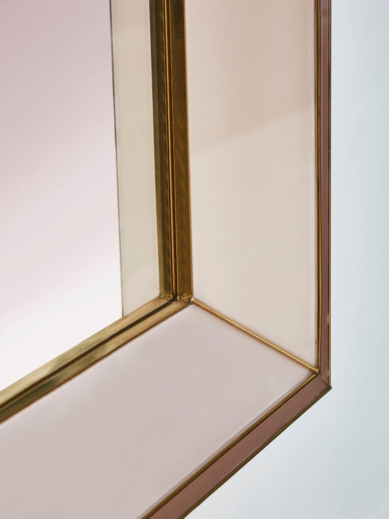 Italian Pink Mirror by Studio Glustin For Sale