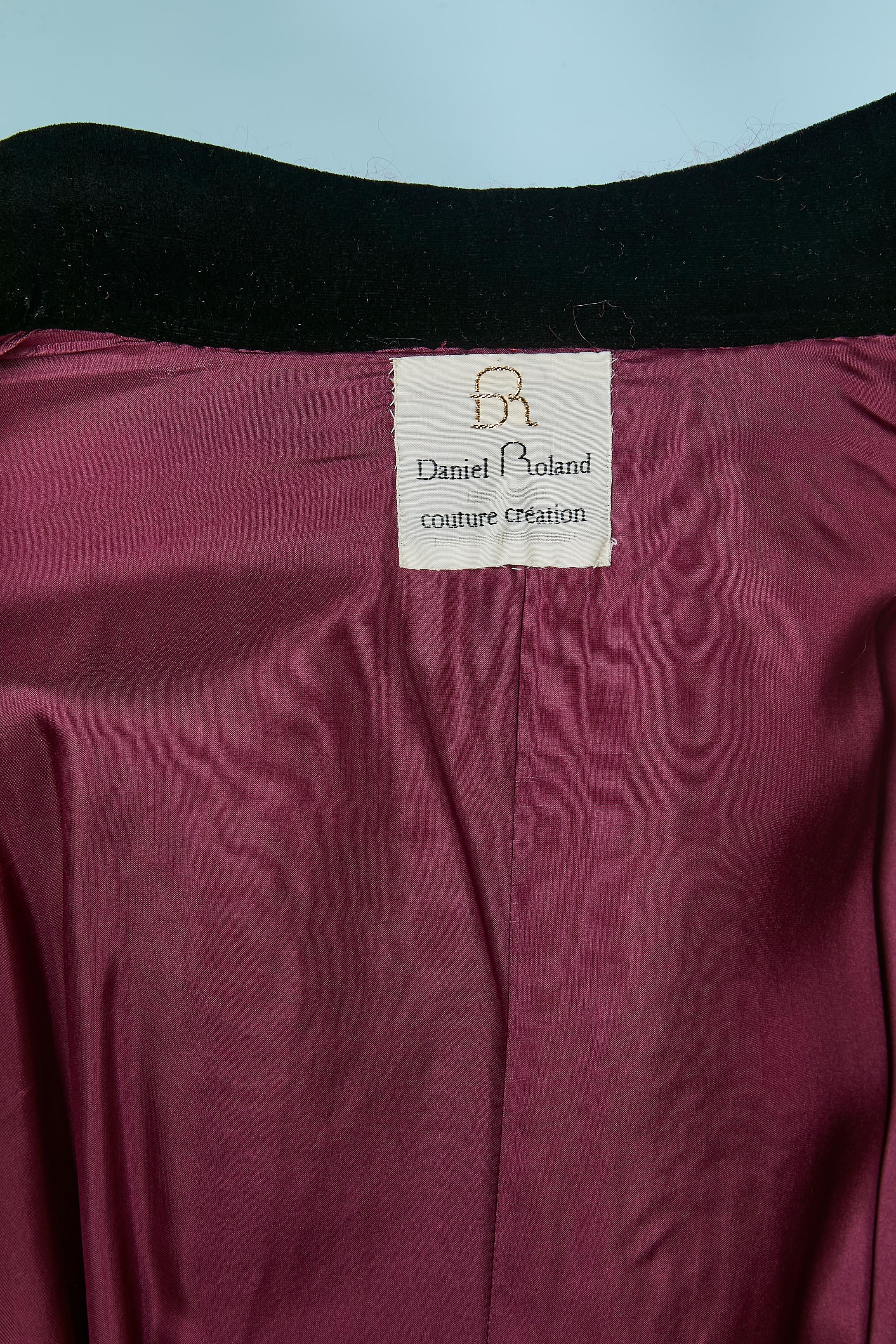 Pink mohair coat with velvet collar and belt DANIEL ROLAND 3