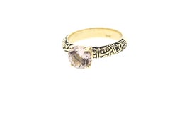 Pink Morganite Engagement Ring with Custom Engraving